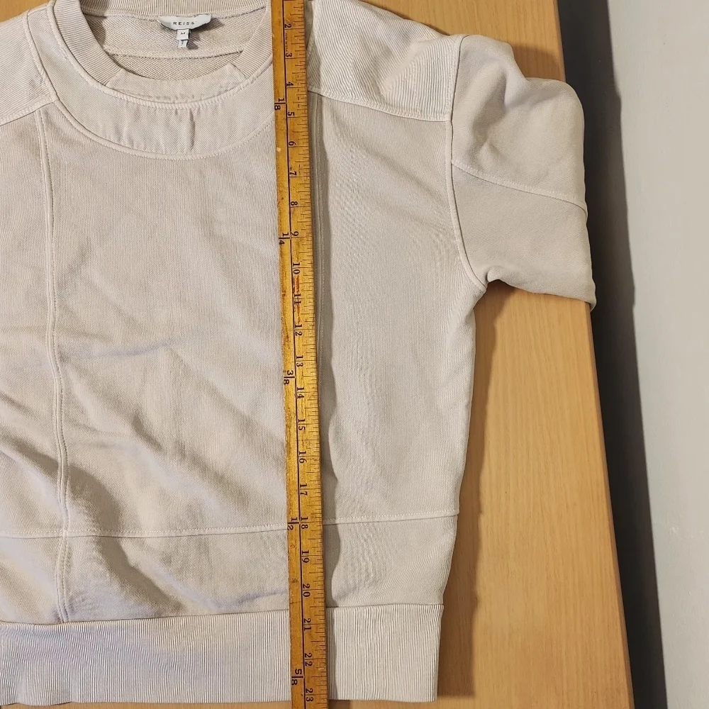 Reiss Anais Off White Thick High Quality Cotton Crewneck Sweatshirt M - Picture 11 of 11